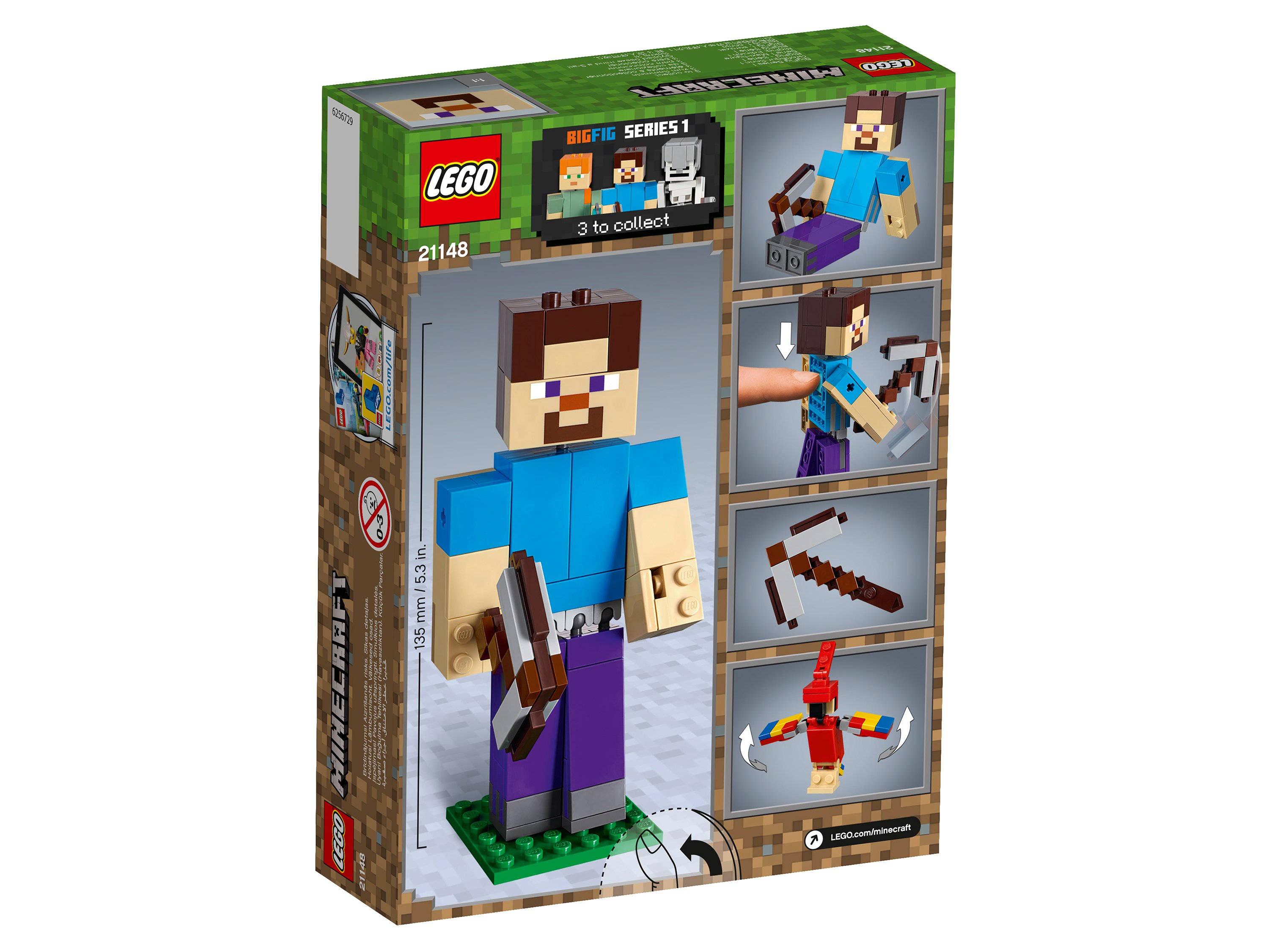 Lego Minecraft 21148 Стив с попугаем