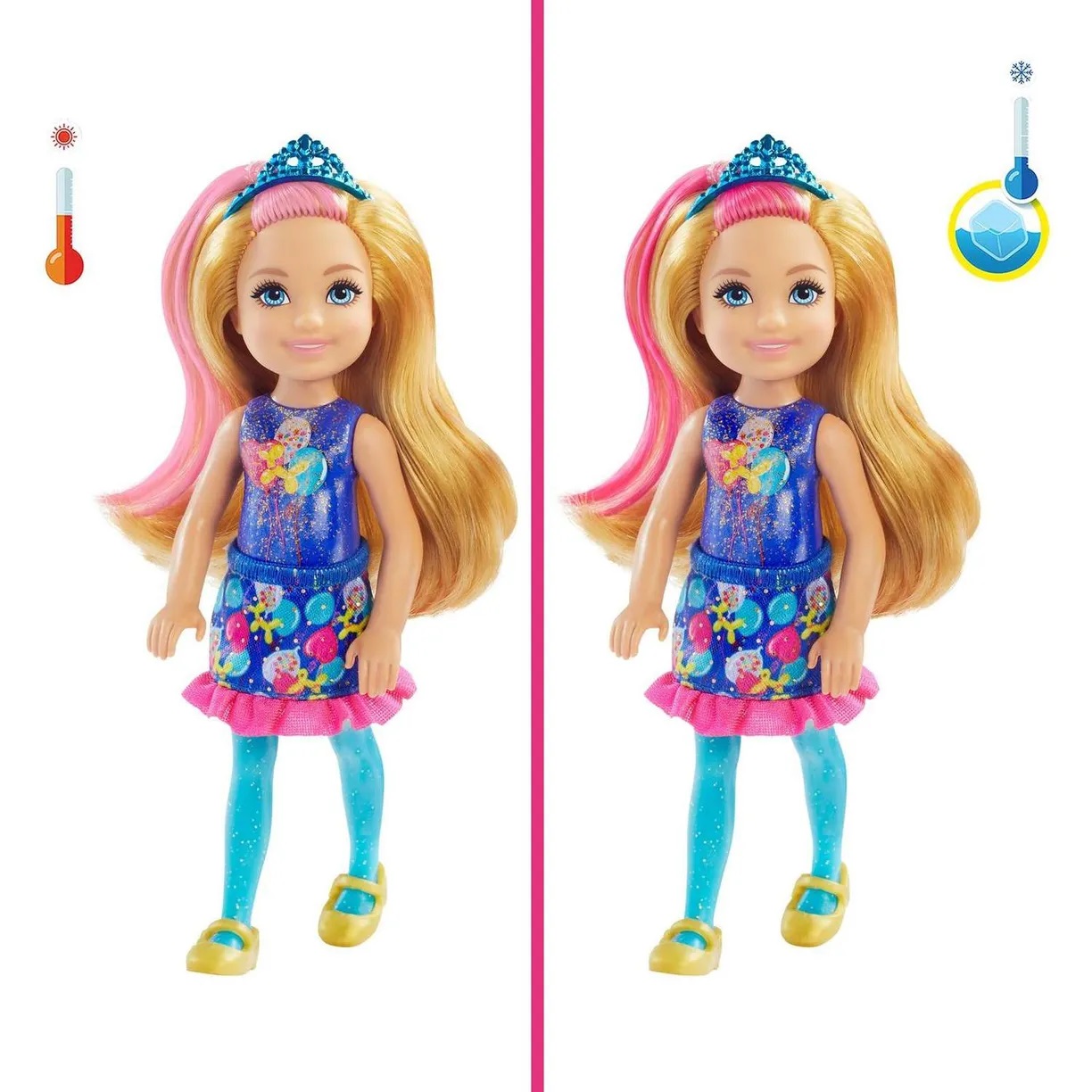 Набор Barbie GTT26 Челси в ярких нарядах Colour Reveal в асс.