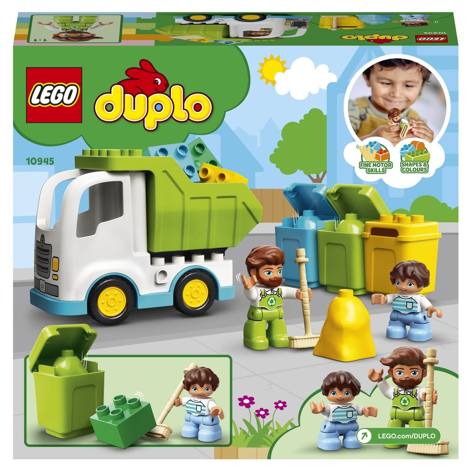 Lego Duplo 10945 Мусоровоз и контейнеры для раздельного сбора мусора