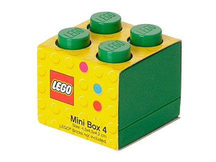 Пластиковый мини-кубик Lego 40111734 для хранения, зеленый