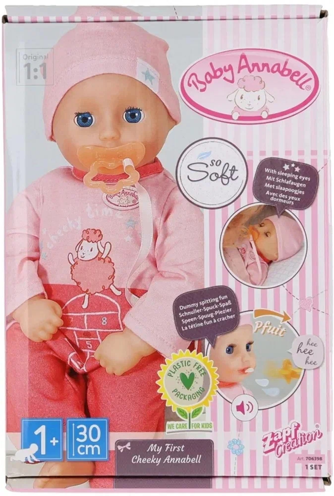 Кукла Zapf Creation Baby Annabell 706-398 Бэби Аннабель c соской, 30 см