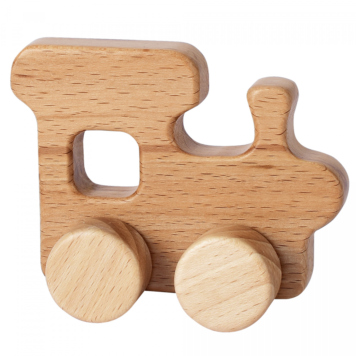 Деревянная игрушка-каталка MEGA TOYS 15576 Паровозик
