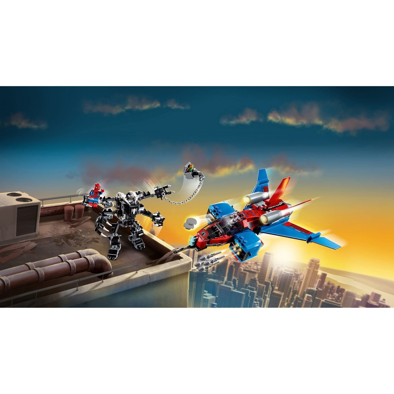 Lego Super Heroes 76150 Реактивный самолёт Человека-Паука против Робо