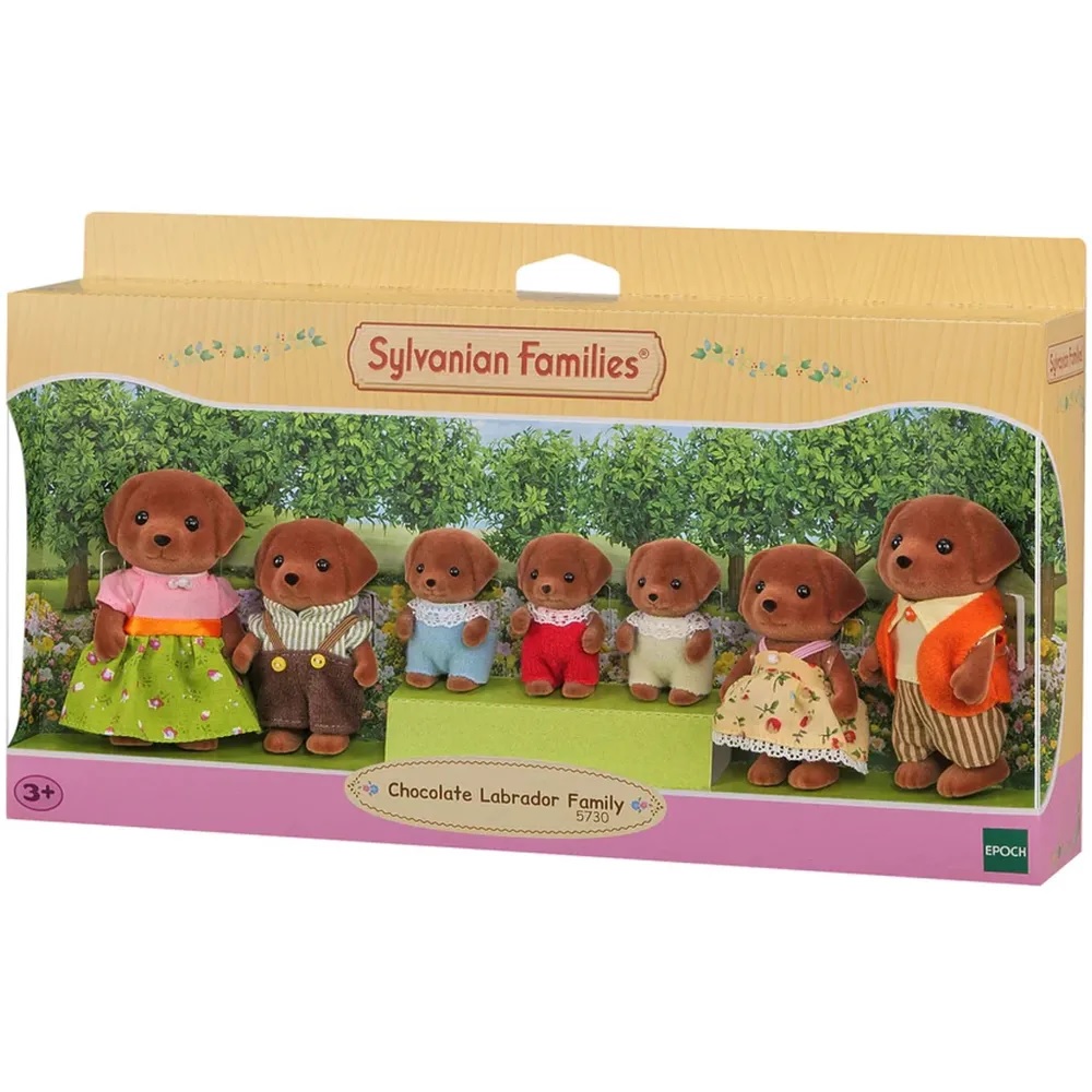 Набор Sylvanian Families 5730 Семья шоколадных лабрадоров, 7 фигурок