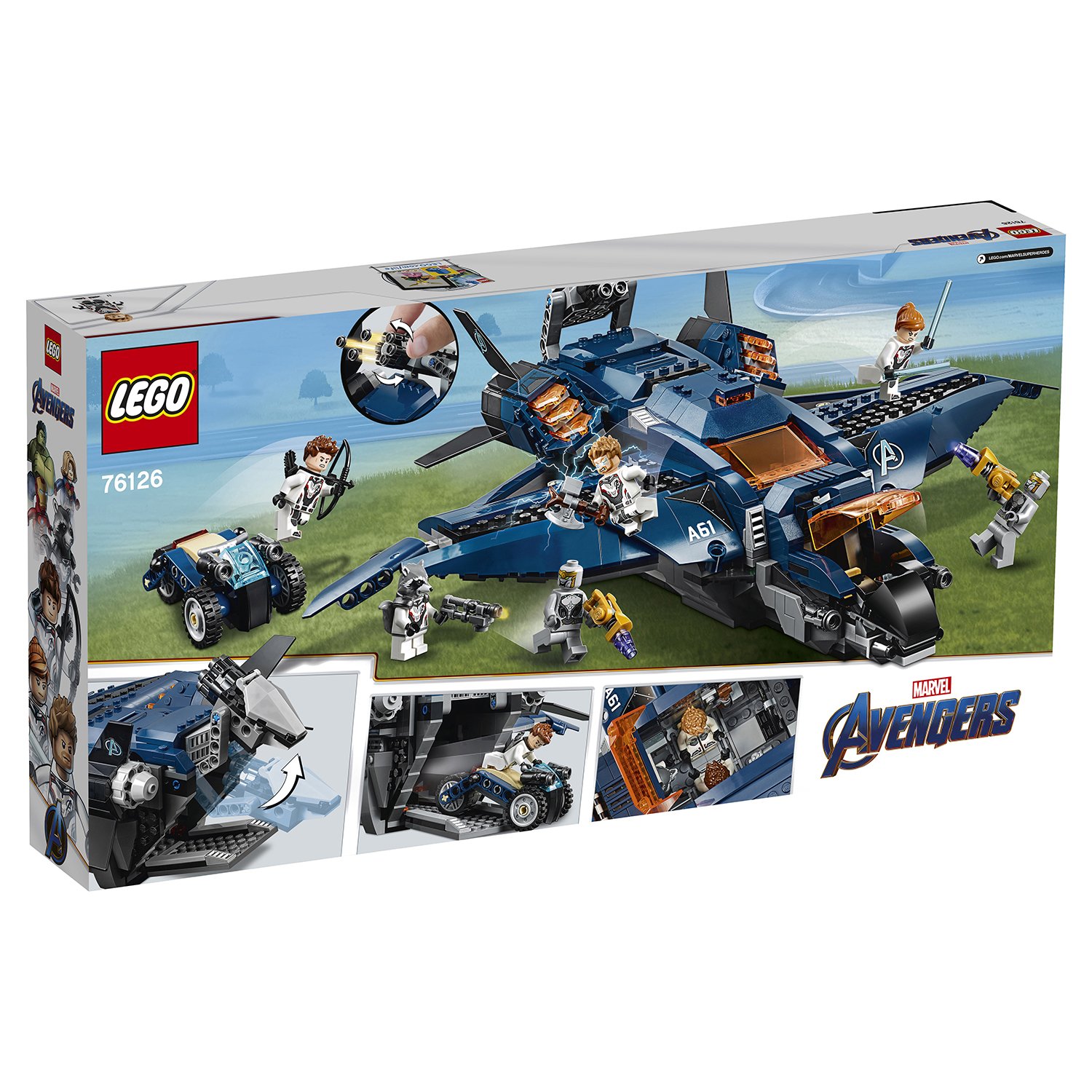 Lego Super Heroes 76126 Модернизированный квинджет Мстителей