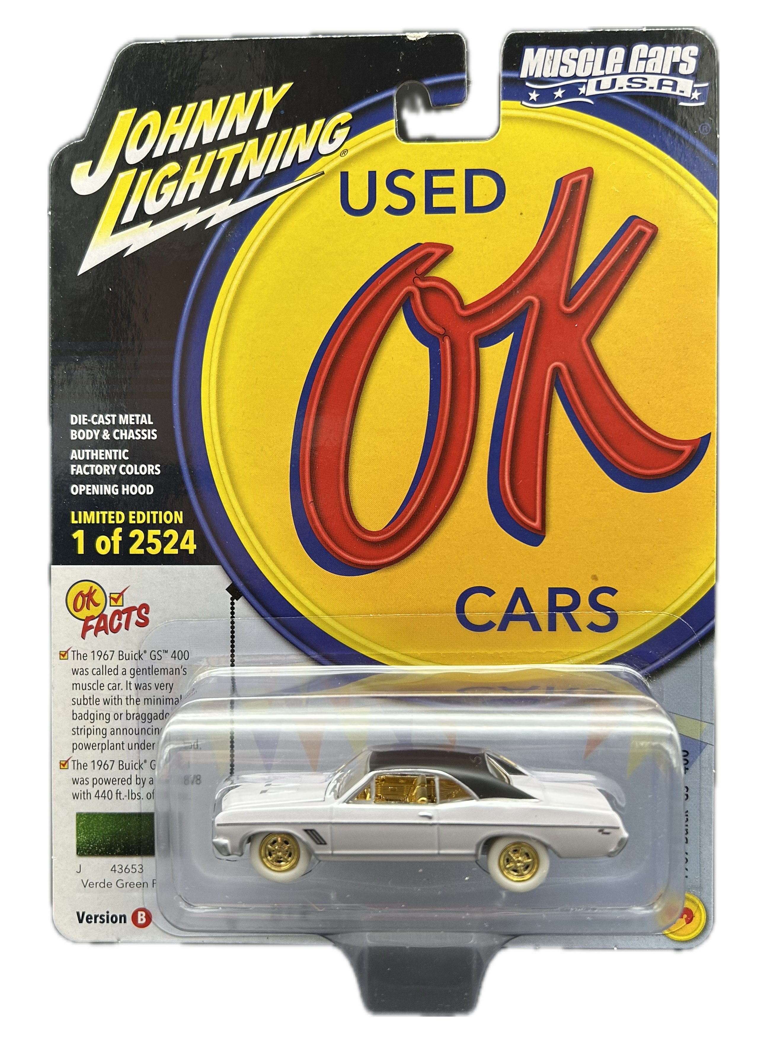 Машинка Johny Lightning 1967 Buick GS 400 White Lightning