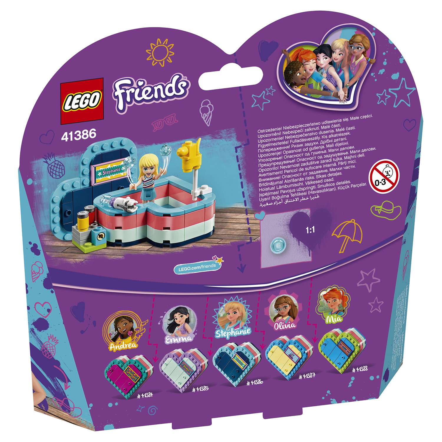 Lego Friends 41386 Летняя шкатулка-сердечко для Стефани