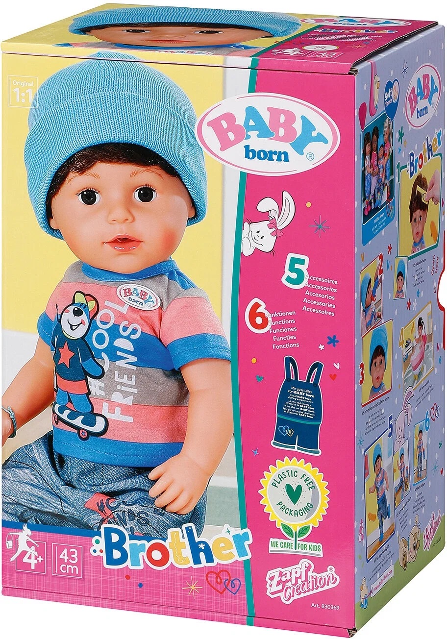 Кукла Zapf Creation Baby Born 830-369 Бэби Борн Кукла Братик, 43 см