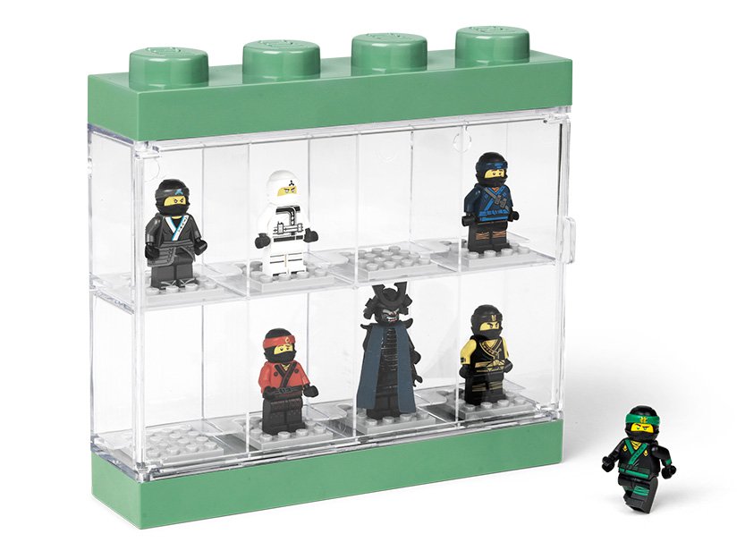 Пластиковый кейс Lego 4065 для 8 минифигур, зеленый