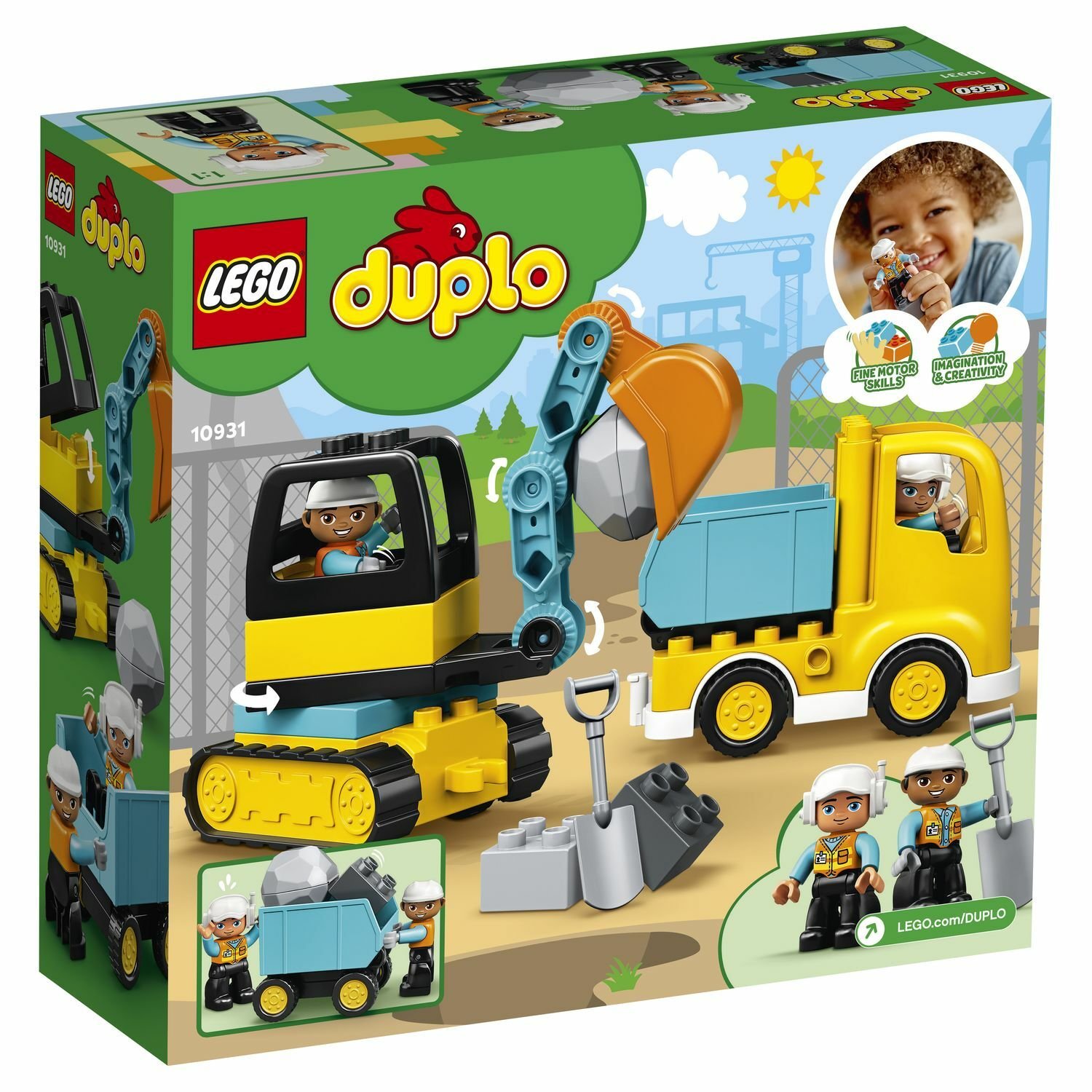 Lego Duplo 10931 Грузовик и гусеничный экскаватор