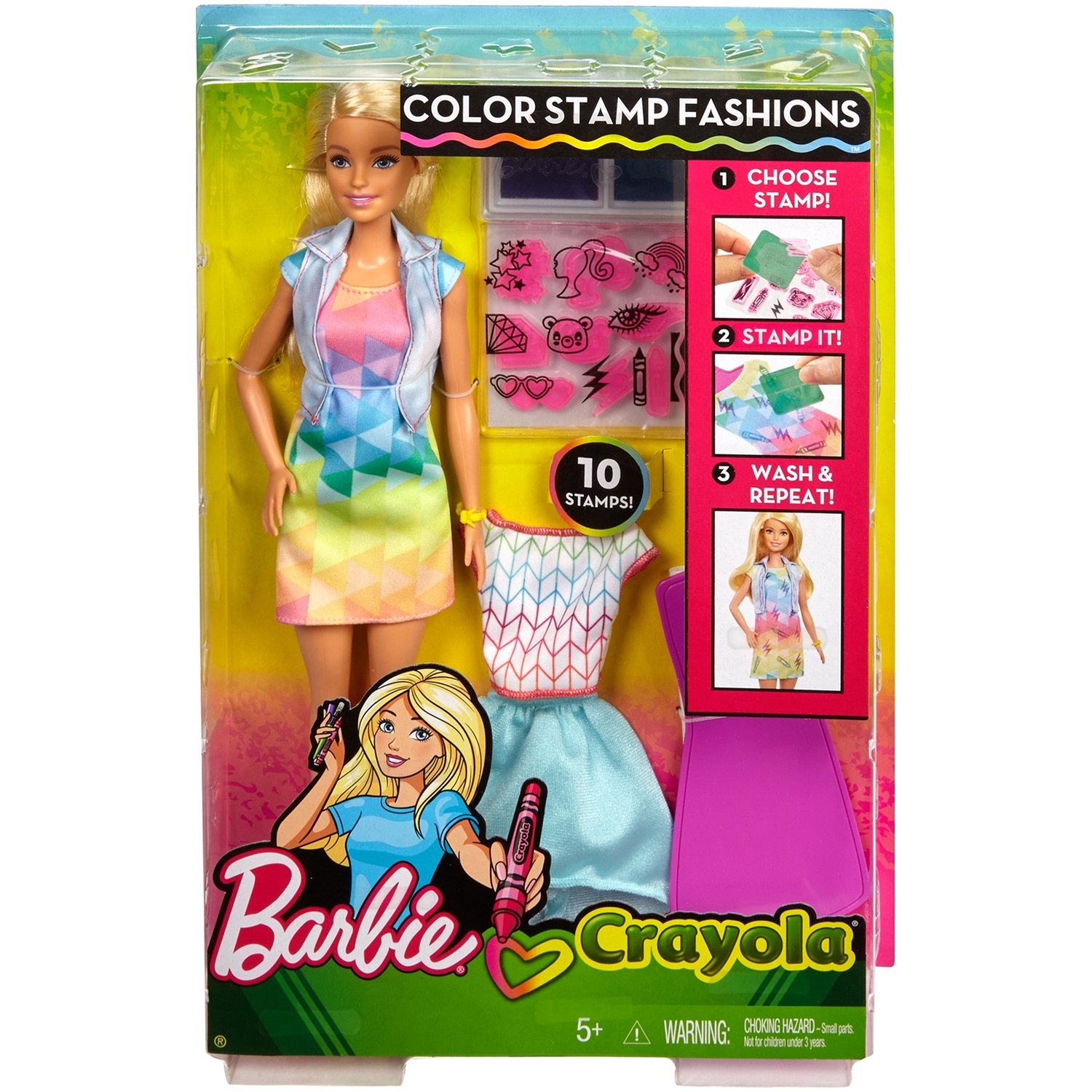 Кукла Barbie FRP05 Крайола Цветной сюрприз, 28 см