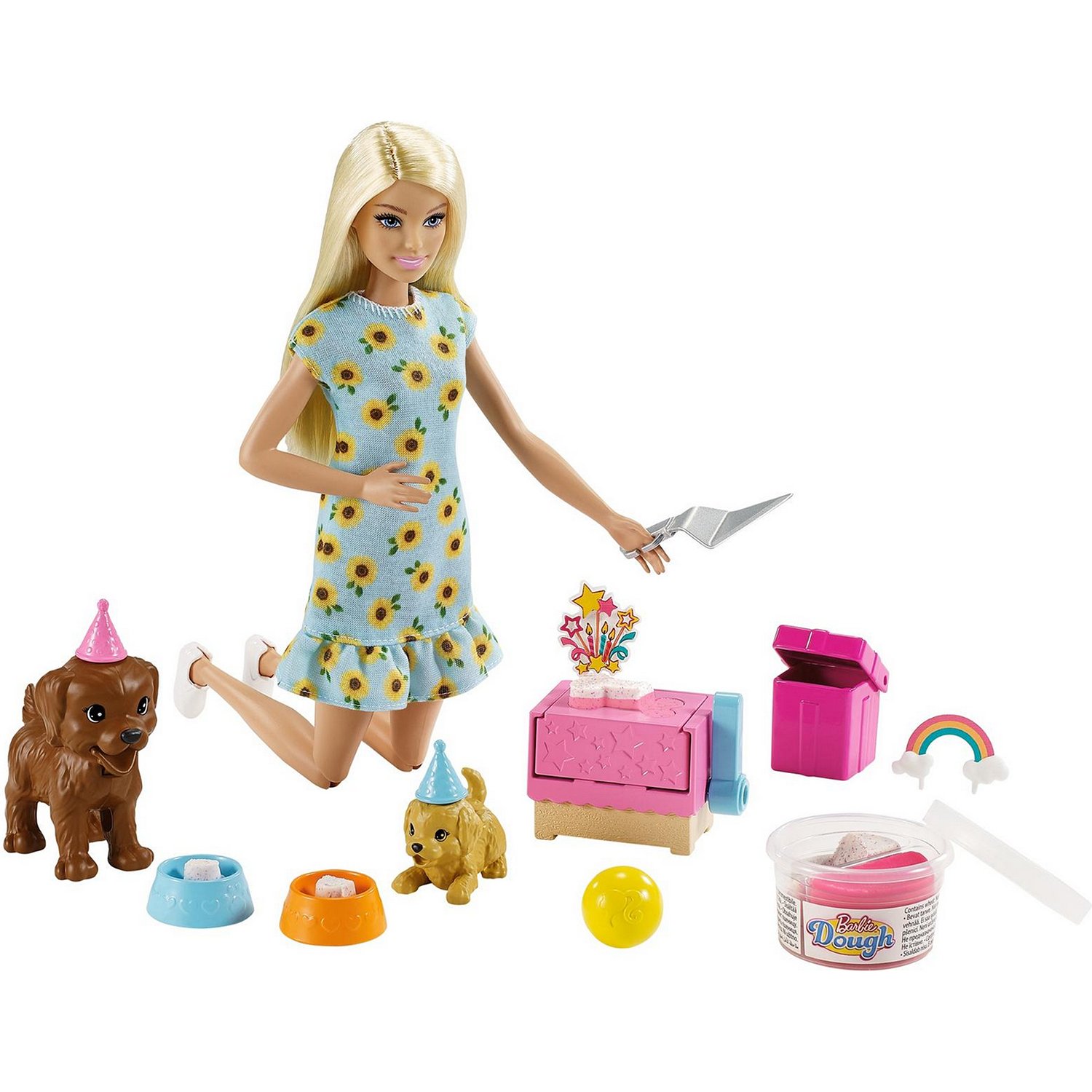 Набор Barbie GXV75 Вечеринка кукла + питомцы