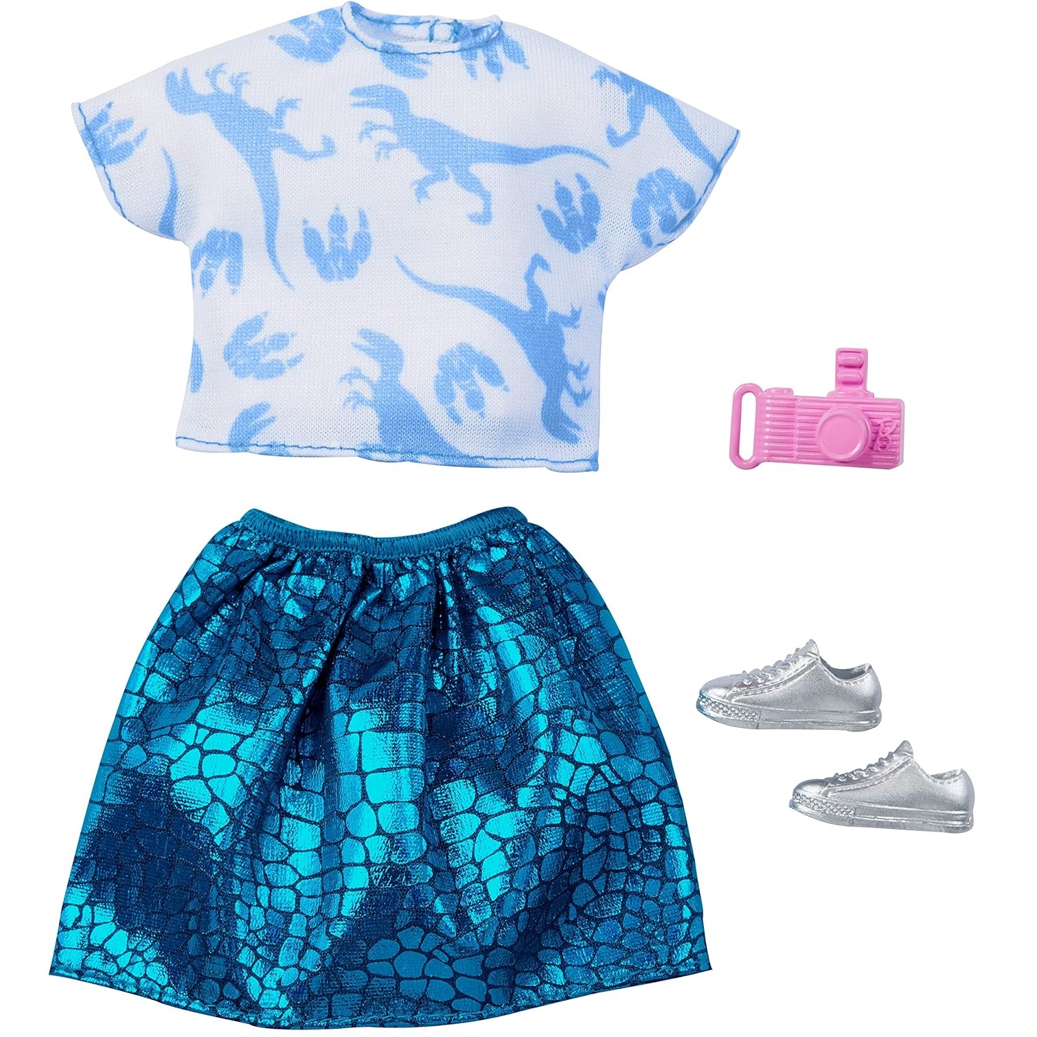Набор одежды Barbie GRD48 Топ и юбка с динозавром