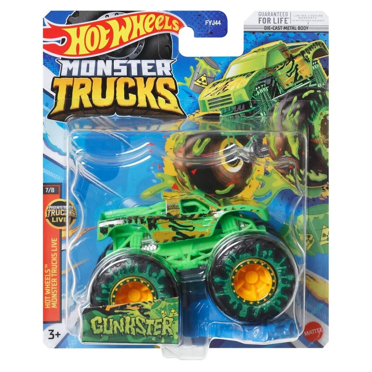 Машинка Hot Wheels HNW22 Monster Trucks Gunkster 2023