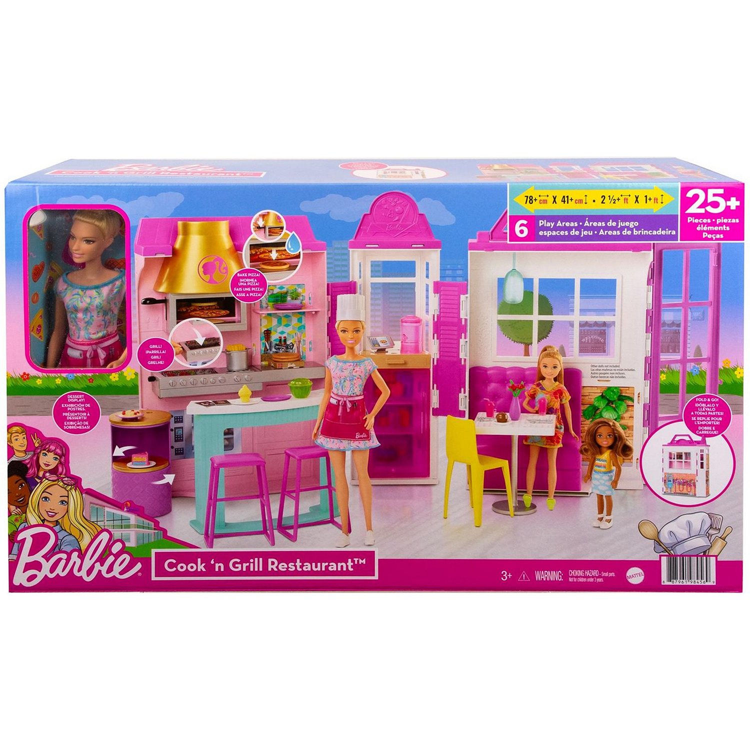 Набор Barbie HBB91 Гриль-ресторан с куклой 