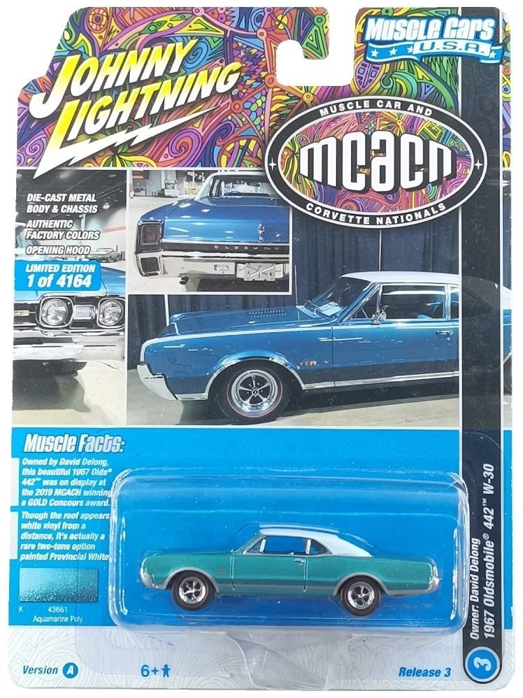 Машинка Johny Lightning 1967 Oldsmobile 442 W-30