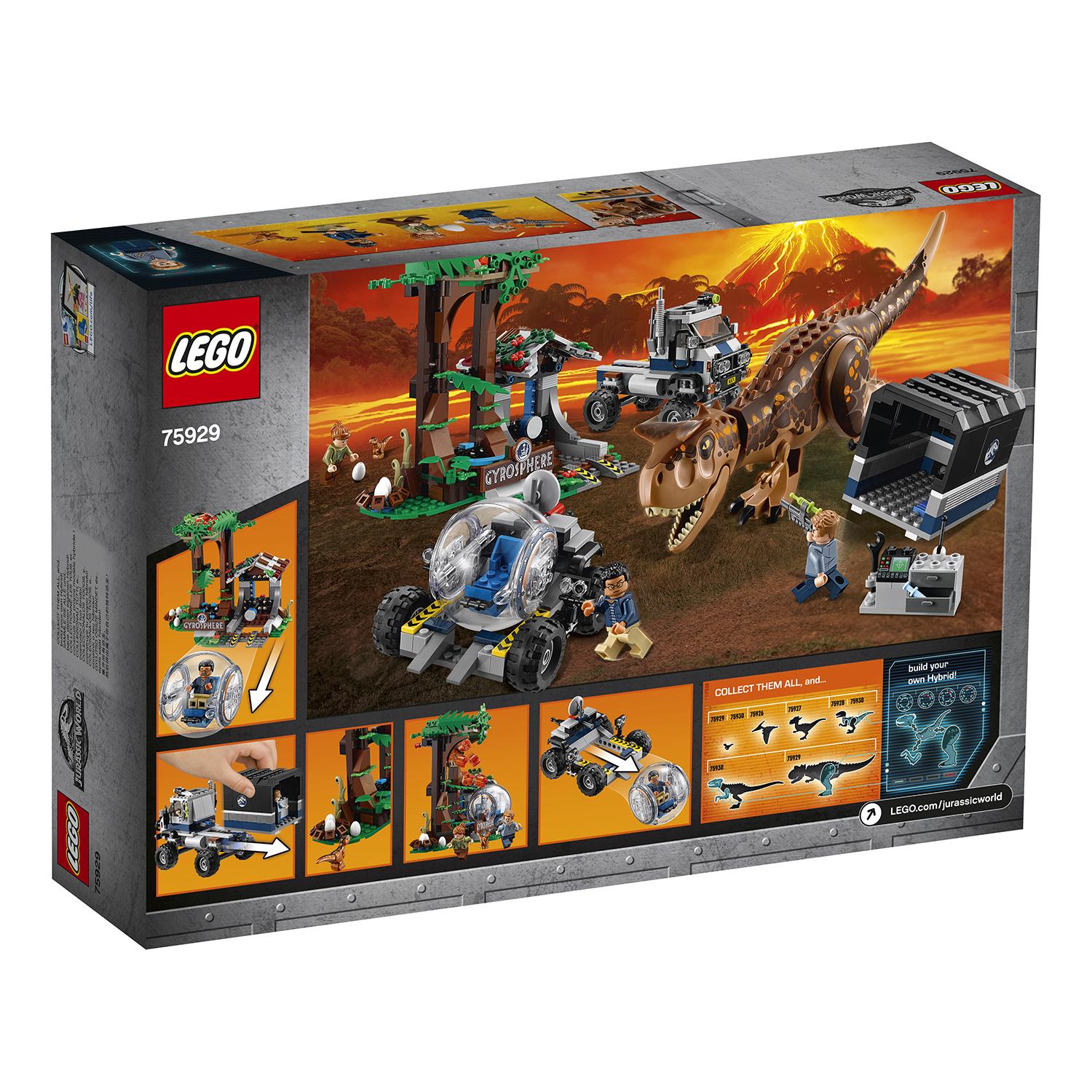 Lego Jurassic World 75929 Побег в гиросфере от карнотавра