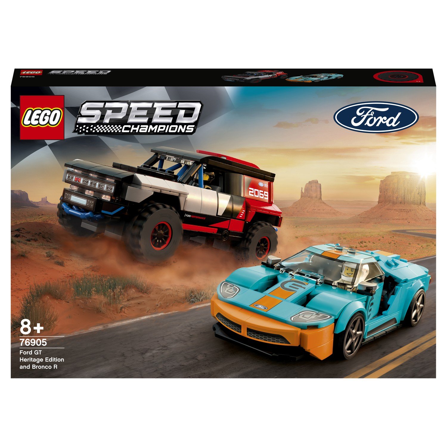 Lego Speed Champions 76905 Ford GT Heritage Edition and Bronco R