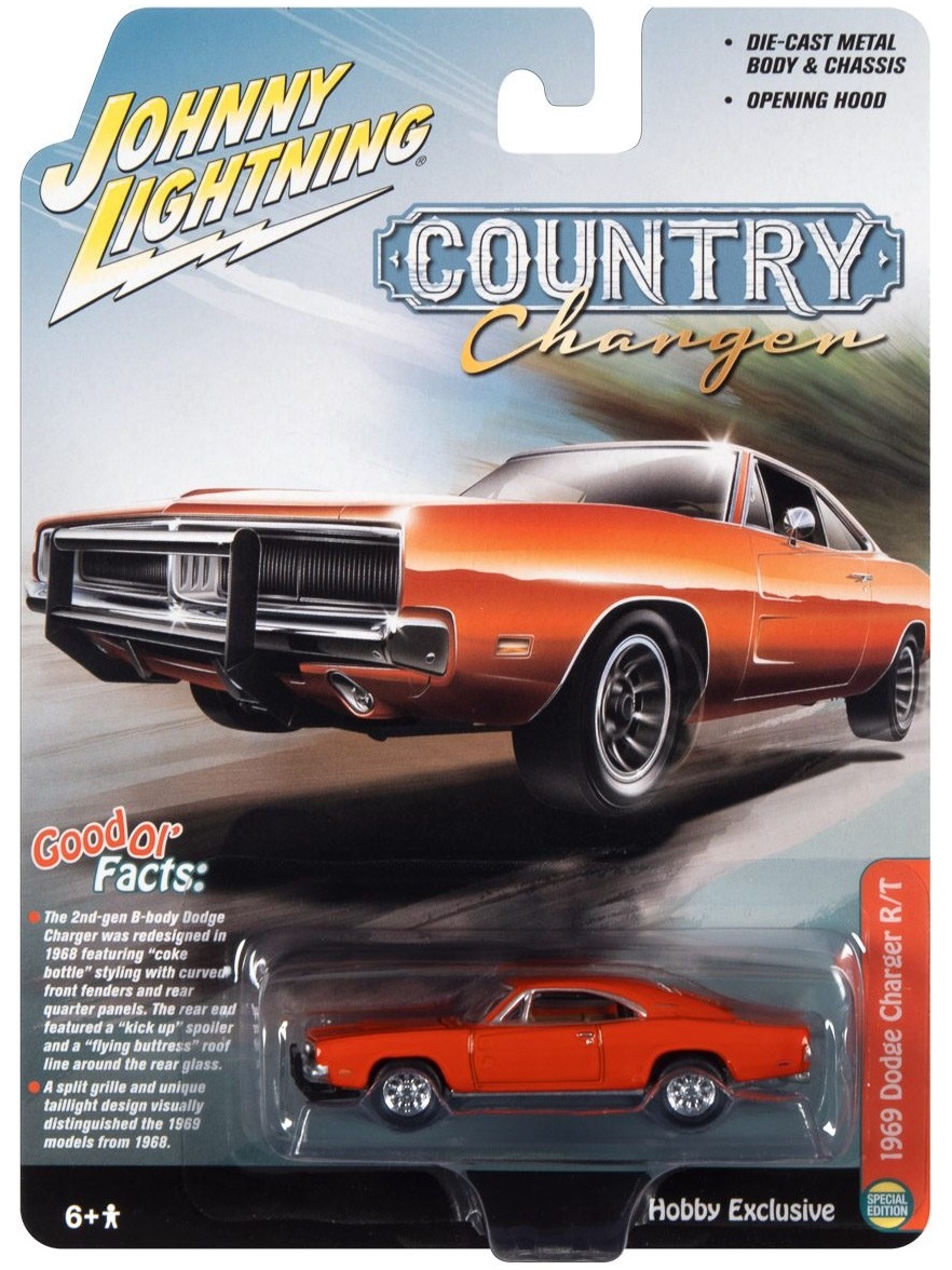 Машинка Johny Lightning 1969 Dodge Charger R/T "Country"