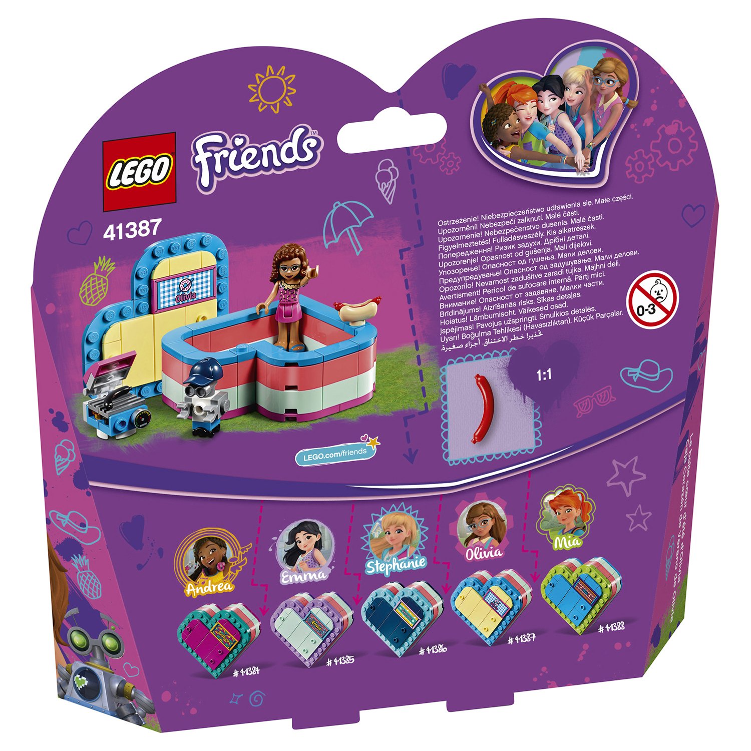 Lego Friends 41387 Летняя шкатулка-сердечко для Оливии